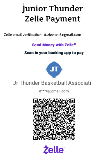 Junior Thunder Zelle Payment QR Code